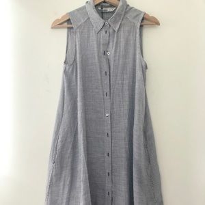 ZARA button down blue stripe Dress